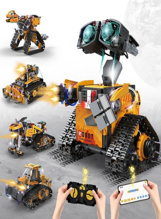 مجموعة بناء روبوت AGV Cici 5 في 1 STEM، 673 قطعة، روبوتات ميكانيكية تعمل بالتحكم عن بعد/تطبيق، للأطفال من عمر 8 إلى 12 عامًا، مجموعة أدوات تعليمية علمية، روبوتات برمجة، مجموعة بناء ألعاب، هدايا عيد ميلاد للأولاد من عمر 8 إلى 14 عامًا فأكثر - Image 1